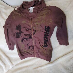 Walt Disney World Long Seelve zip up Size Medium Brown